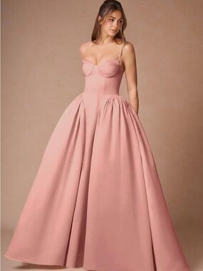 Azazie Blush Pink Ball Gown Prom Dress